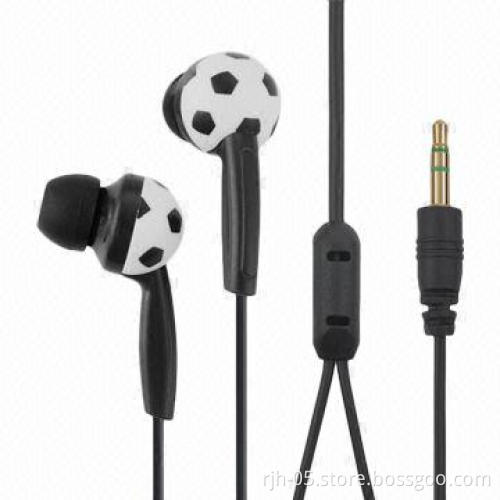 New Design Football Earphones for MP3 Players with 20-20kHz Frequency Range